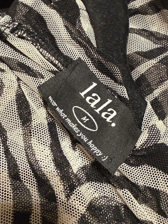 Dressed in Lala Black & White Zebra Print Mesh Maxi Dress - Picture 7 of 10